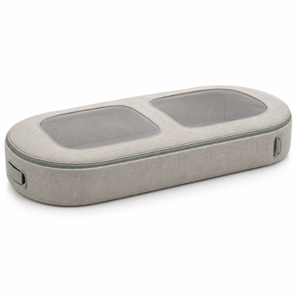 Twin-Portal Under-Bed Storage Case with Dual Windows