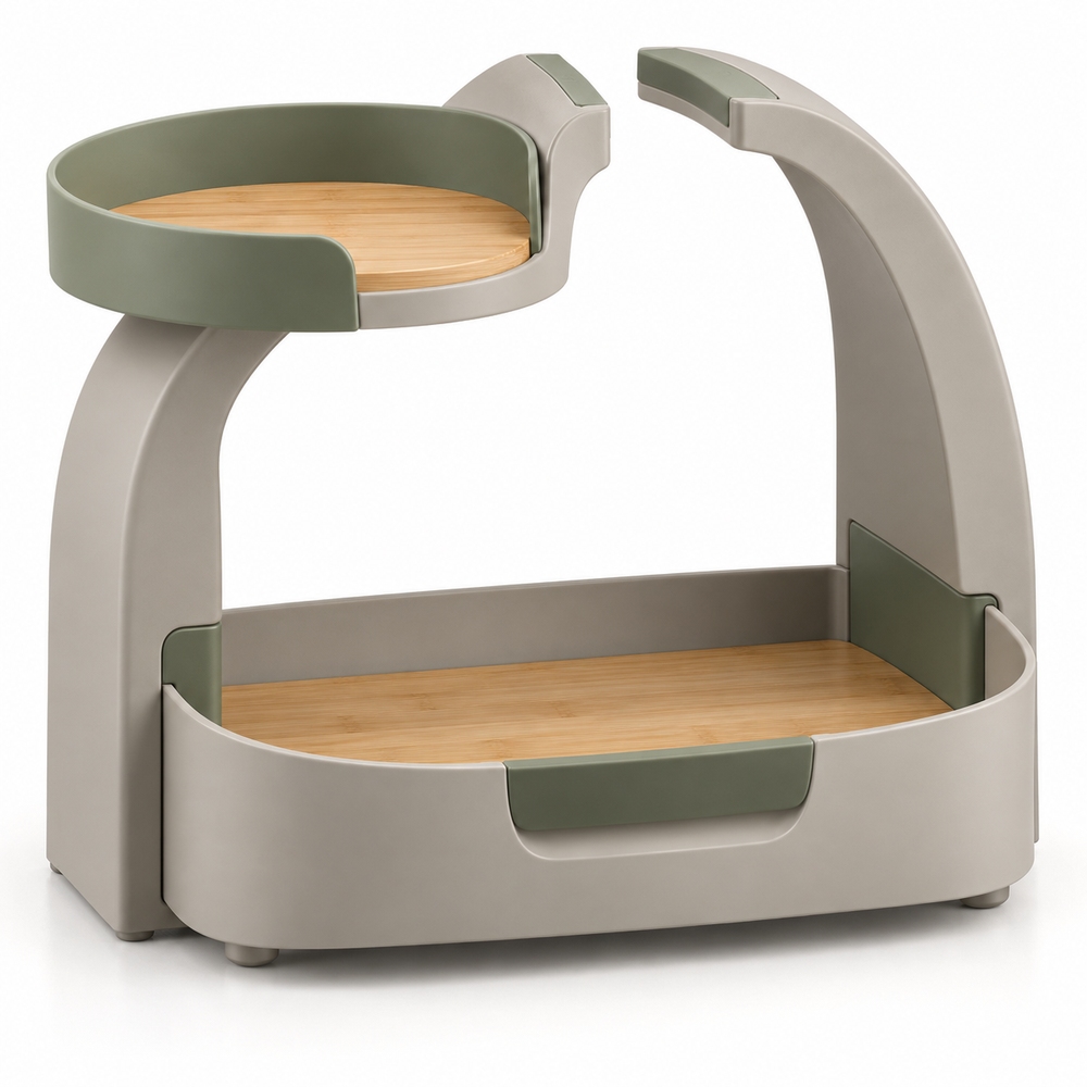Split-Arch Two-Tier Under-Sink Organizer