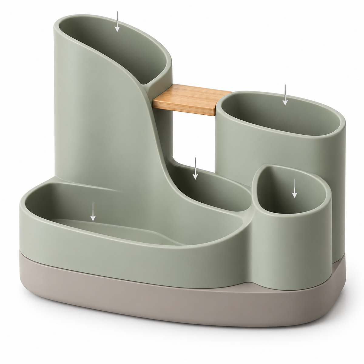 Ribbon-Loop Multi-Compartment Pen Organizer