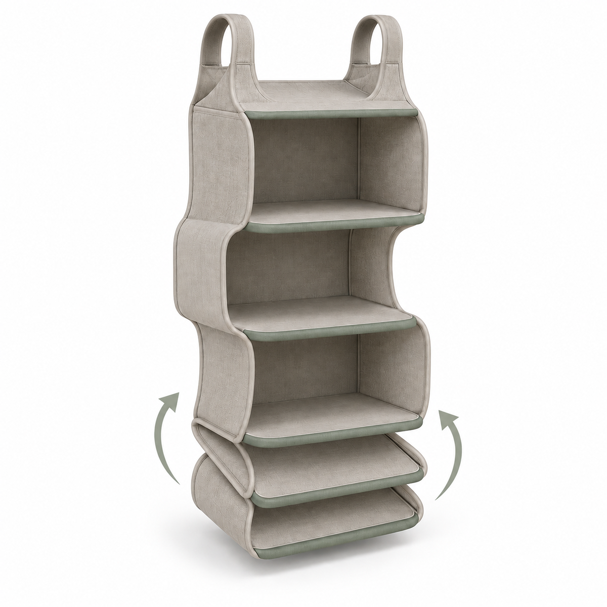 Cascade Fold Hanging Closet Organizer with Five Shelves