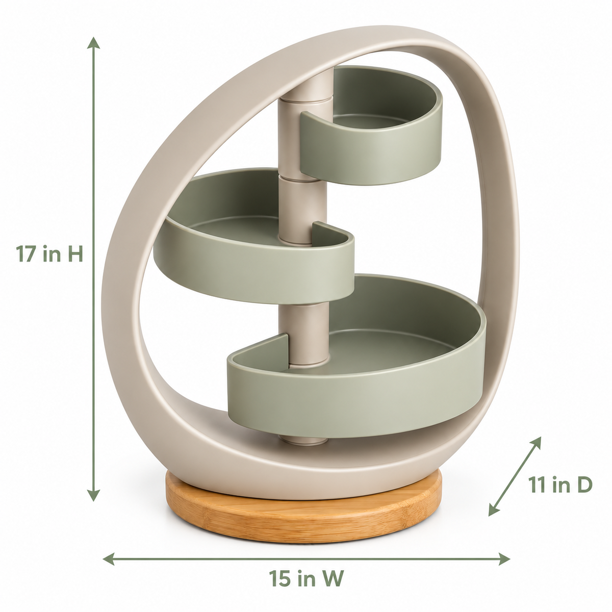 Halo Pivot Three-Tier Vanity Organizer