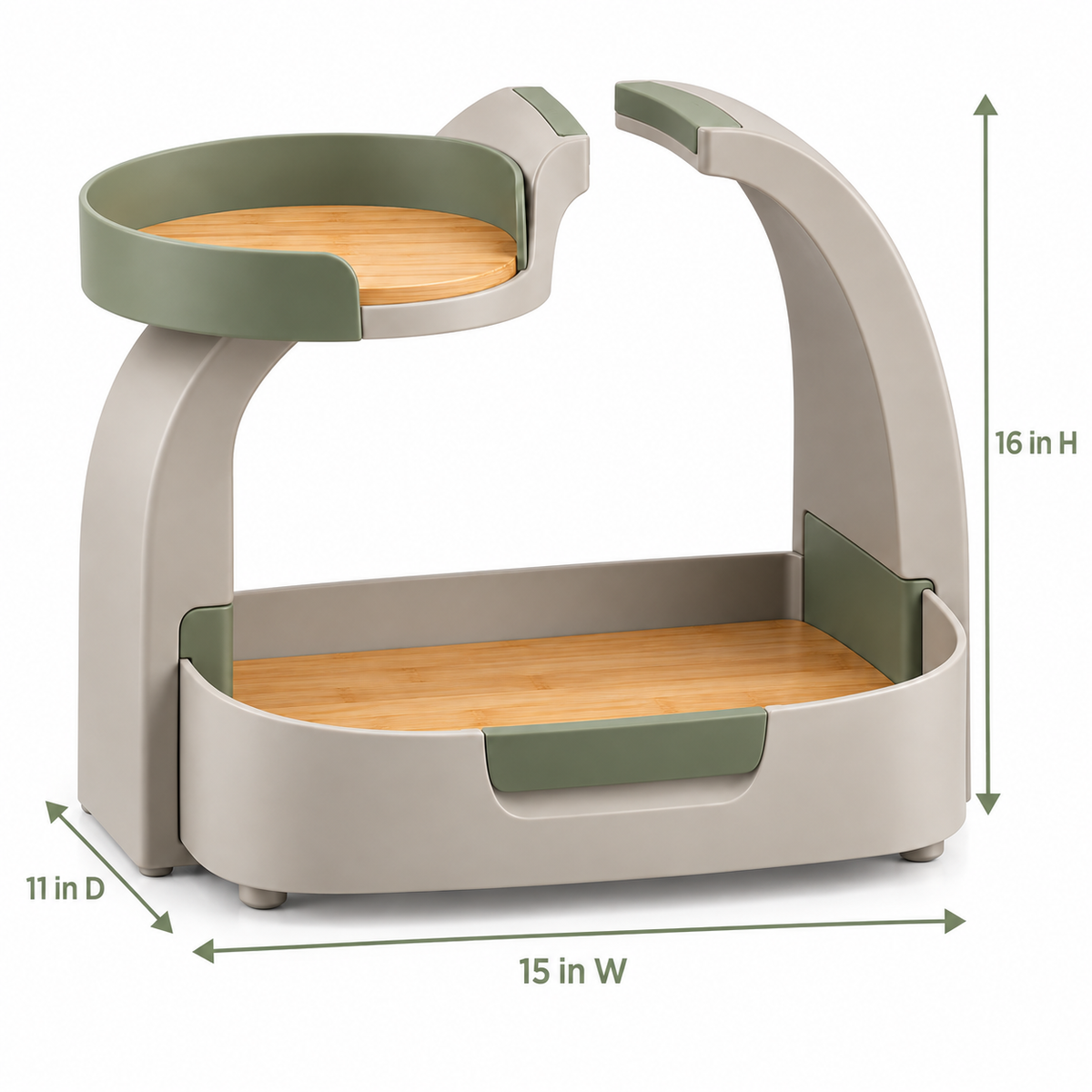 Split-Arch Two-Tier Under-Sink Organizer
