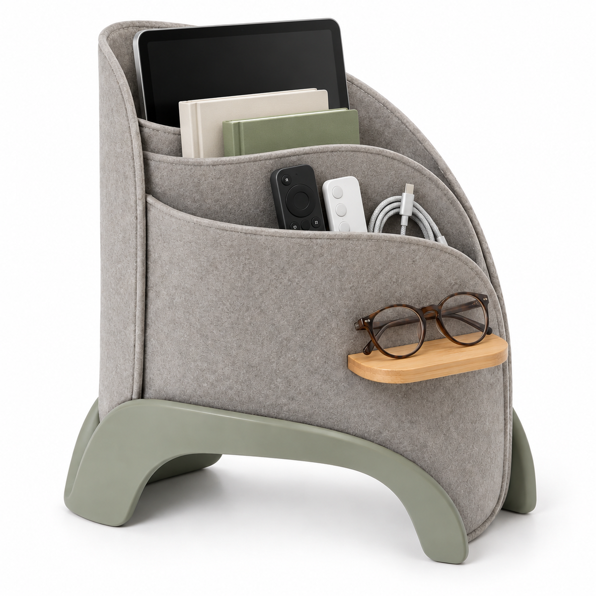 Moon-Pocket Freestanding Bedside Storage Caddy