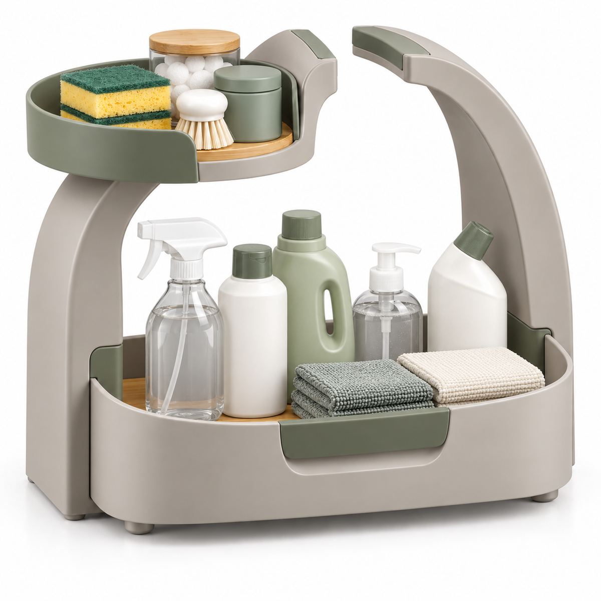 Split-Arch Two-Tier Under-Sink Organizer