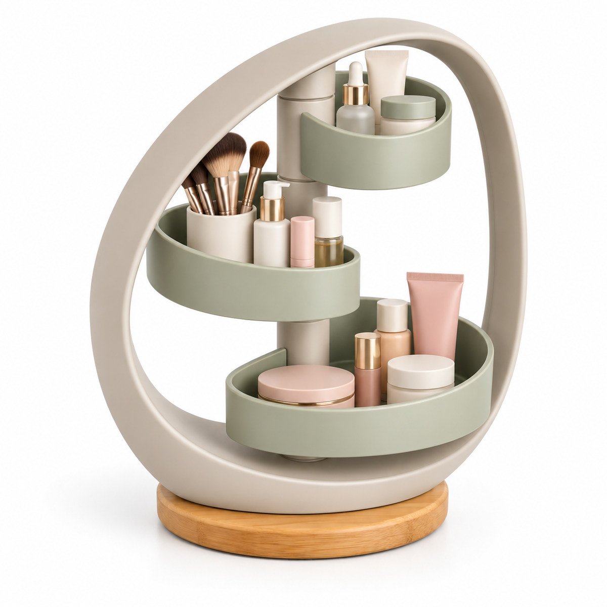 Halo Pivot Three-Tier Vanity Organizer